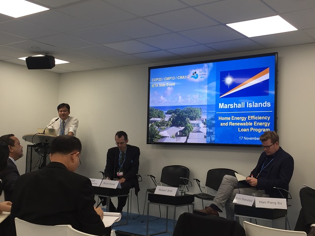 TaiwanICDF shares expected achievements of project in the Marshall Islands at COP23 side event