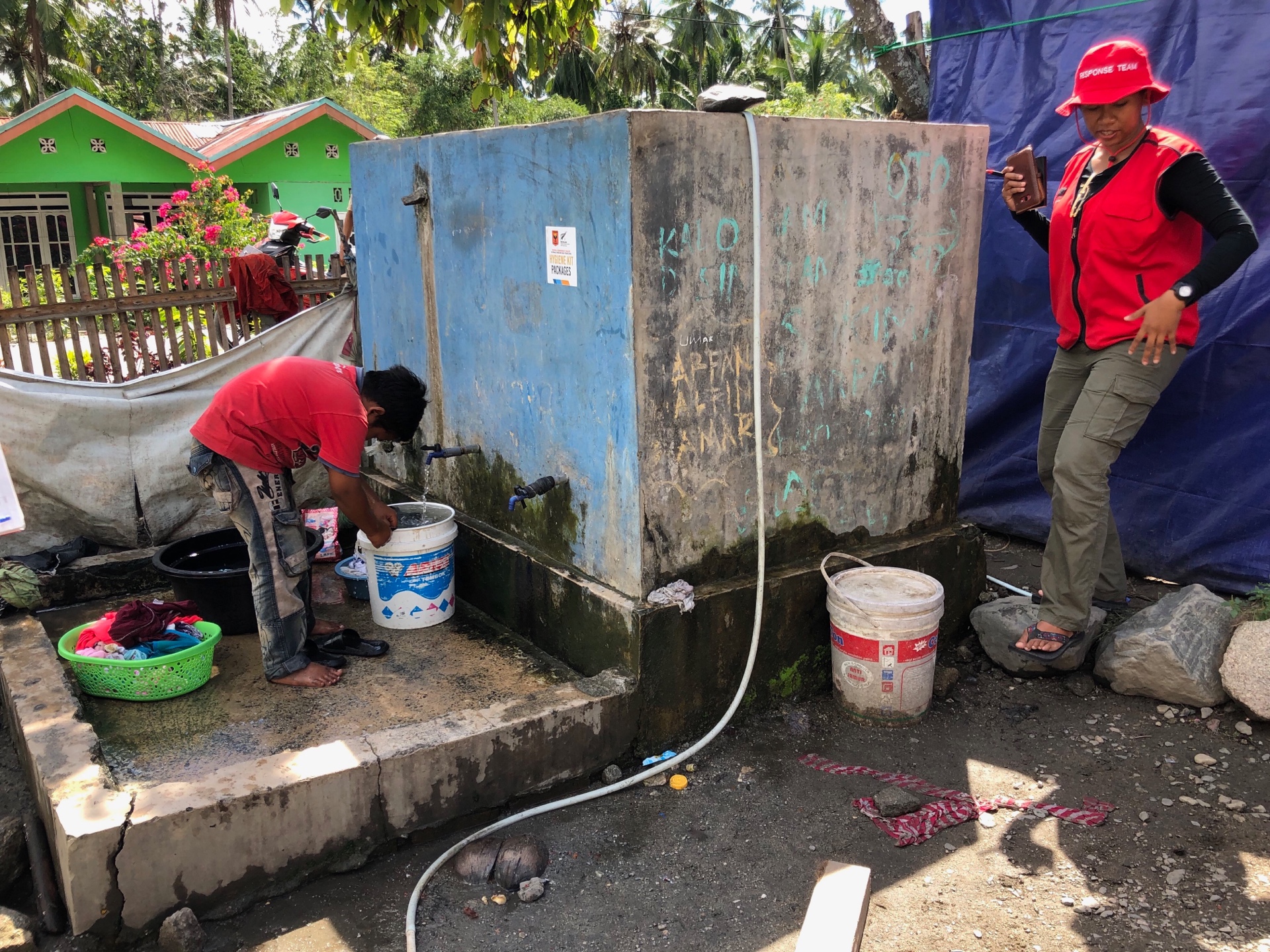 Starting from water on the road to reconstruction in central Sulawesi, Indonesia