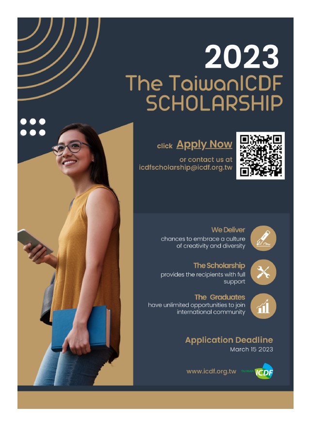 Registration for the 2023 TaiwanICDF International Higher Education Scholarship Program has Begun