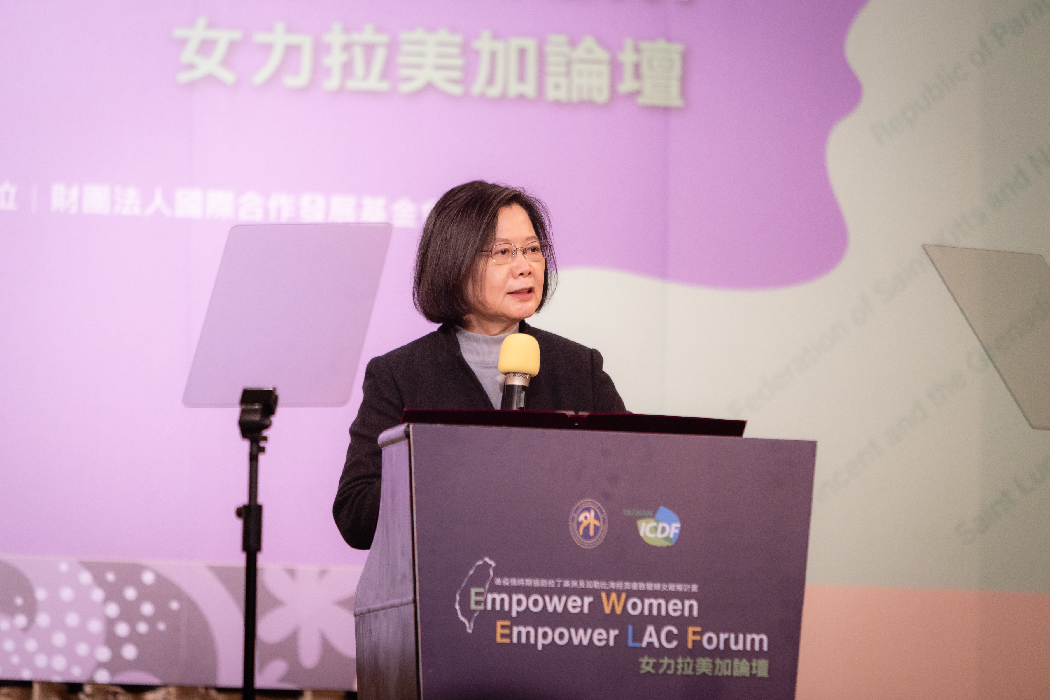 Empower Women! Empower LAC Forum! President Tsai Ing-wen and President Mario Abdo Benítez of Paraguay witnessed the outcome of Taiwan’s foreign assistance in women empowerment