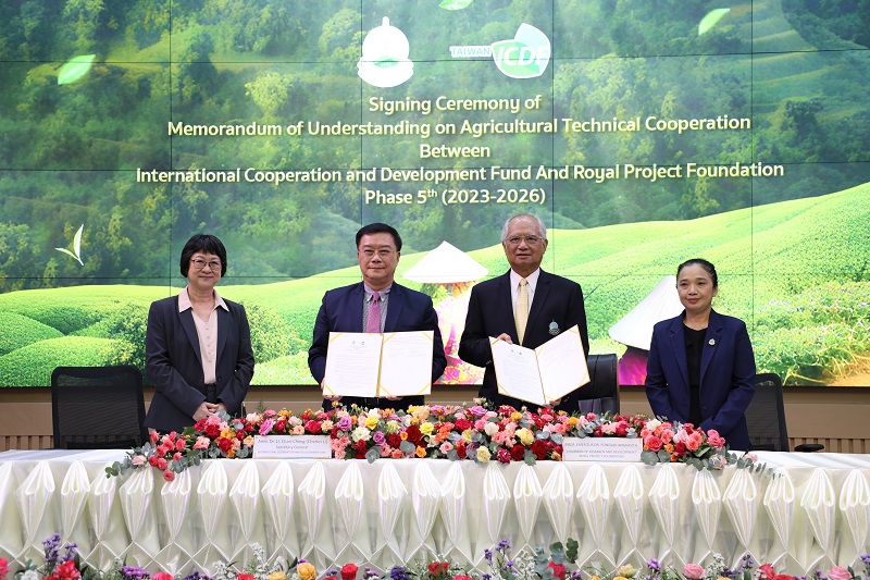 International Cooperation and Development Fund (TaiwanICDF)and Thailand’s Royal Project Foundation (RPF) signed the fifth agricultural cooperation memorandum to help northern Thai farmers cope with climate change